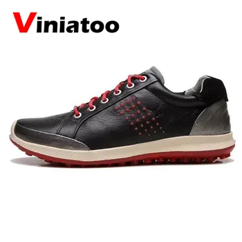 

New Men Leather Golf Shoes Comfortalbe Waterproof Golf Sneakers Male Spirng Autumn Jogging Walking Footwear for Golfers