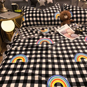 

Winter thickened coral velvet blanket quilt single student dormitory bed sheet nap office sofa small cover blanket