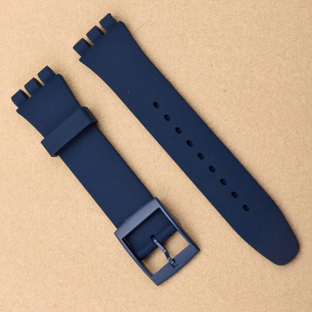 รูปสินค้า สายนาฬิกาซิลิโคนยืดหยุ่น สำหรับ Swatch 17/19/20mm - สายกีฬา ผู้ชาย ผู้หญิง