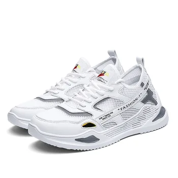 

Men's Shoes Summer Breathable New Casual Mesh Sports Board Shoes Hollow White Shoes for Men Thin Soft Bottom Tide Men Sneaker