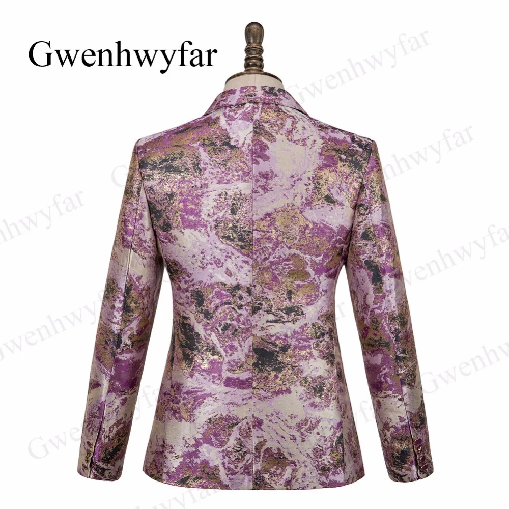 Gwenhwyfar, мужской модный смокинг, 3 предмета, лавандовый, приталенный, пиковый, с отворотом, костюм жениха, певец и ведущий сценический костюм, костюм барабанщика, смокинги
