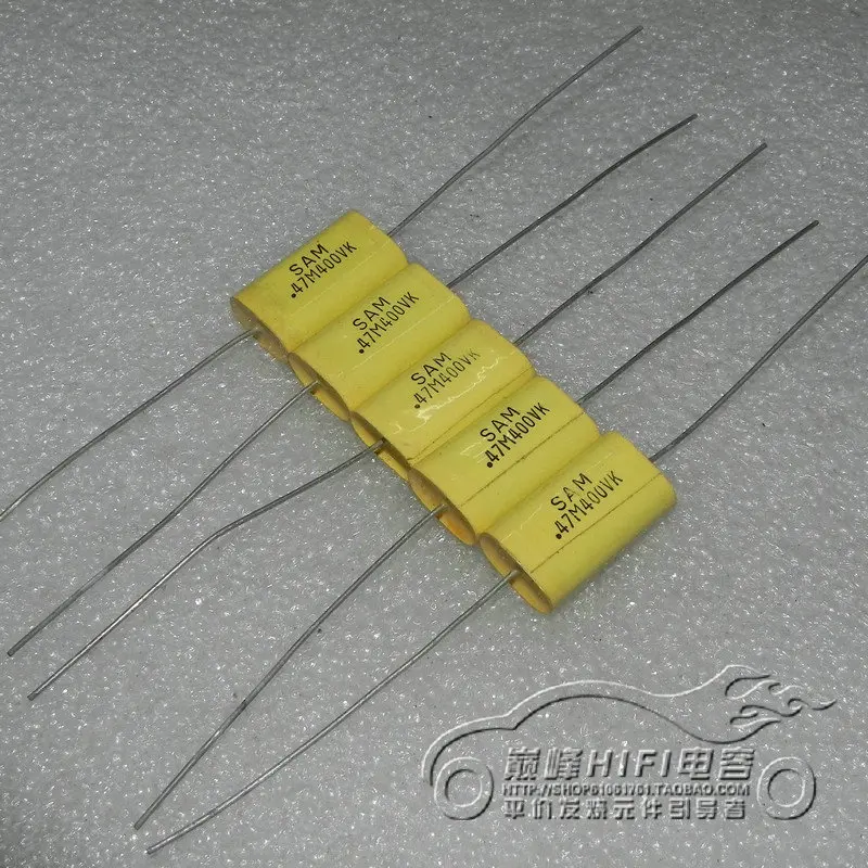 1 Pz/1 Lotto Taiwan Surge Sam 400V0.47Uf 474K Condensatore A Film Di Poliestere Metallizzato Assiale Cilindrico Ellittico