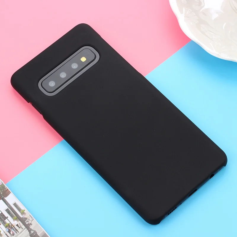 Black Роскошный прорезиненный Матовый Жесткий пластиковый Чехол для samsung Galaxy S10 S10E S8 S9 Plus, чехол для телефона s - Цвет: Black