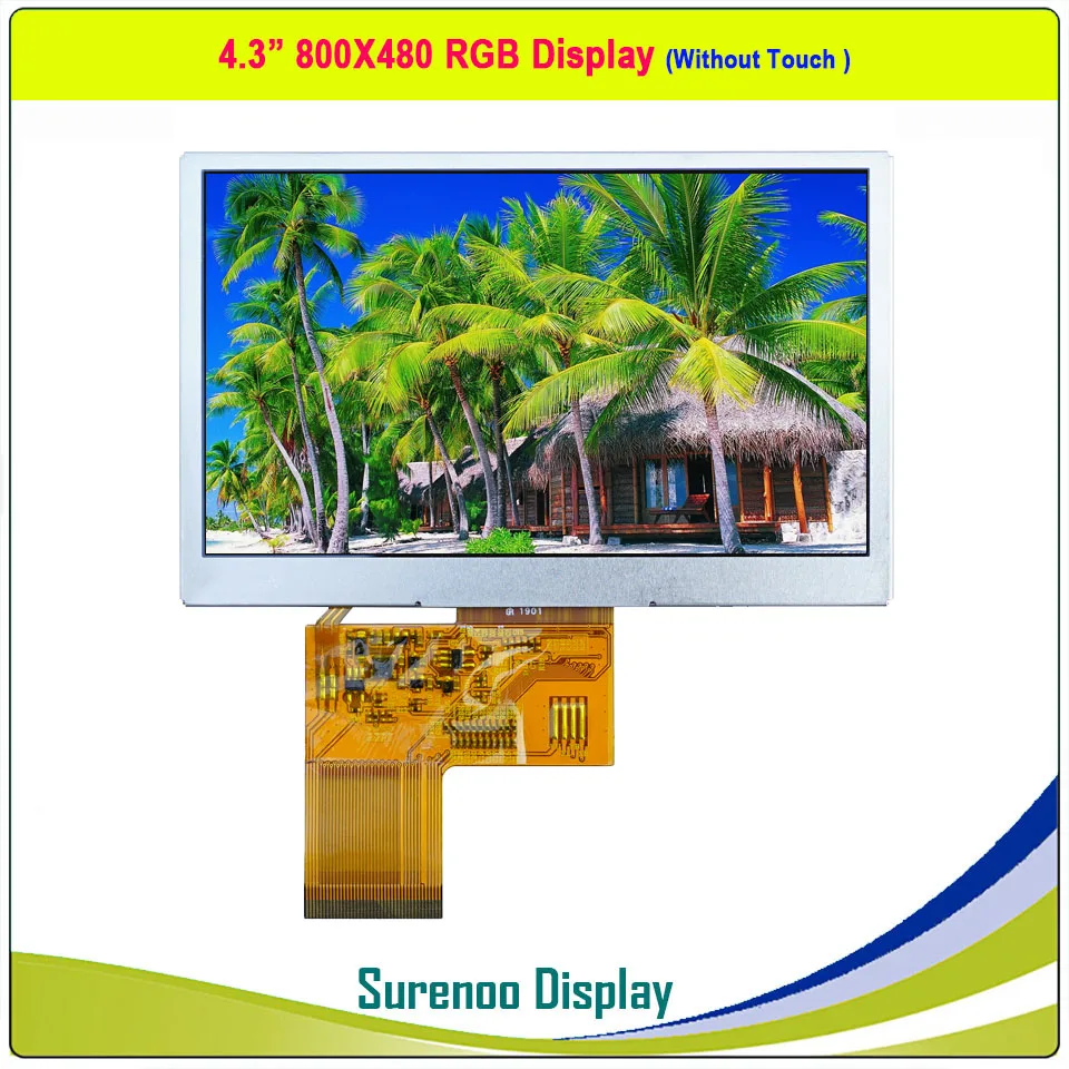 Without Touch 4," 800X480 40P_RGB TFT ips ЖК-модуль дисплей монитор экран и IIC igc емкостный сенсорный панель - Цвет: Without Touch