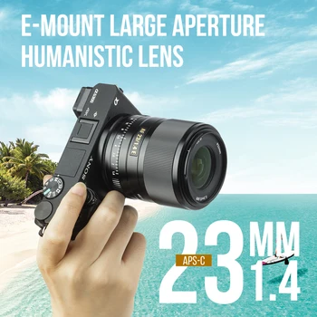 

Viltrox 23mm F1.4 STM For Sony E-mount Camera Lens for Sony A6300 A6600 A9 A7RIII A7M3 A7RIV Auto Focus AF 23/1.4 E APS-C Lens