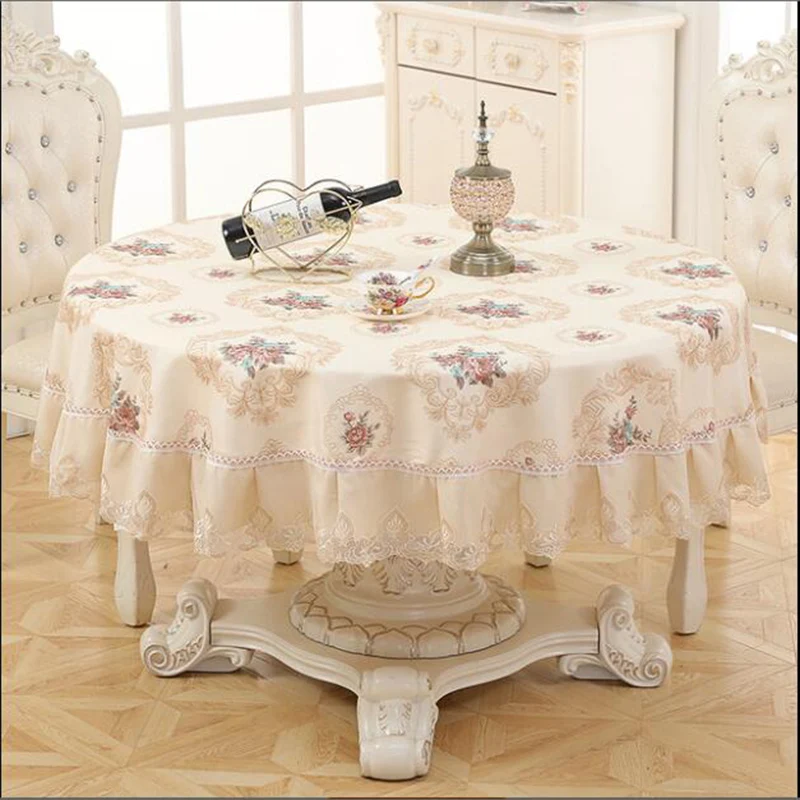 European style Simple Household Tablecloth Hotel Large Round Tablecloth