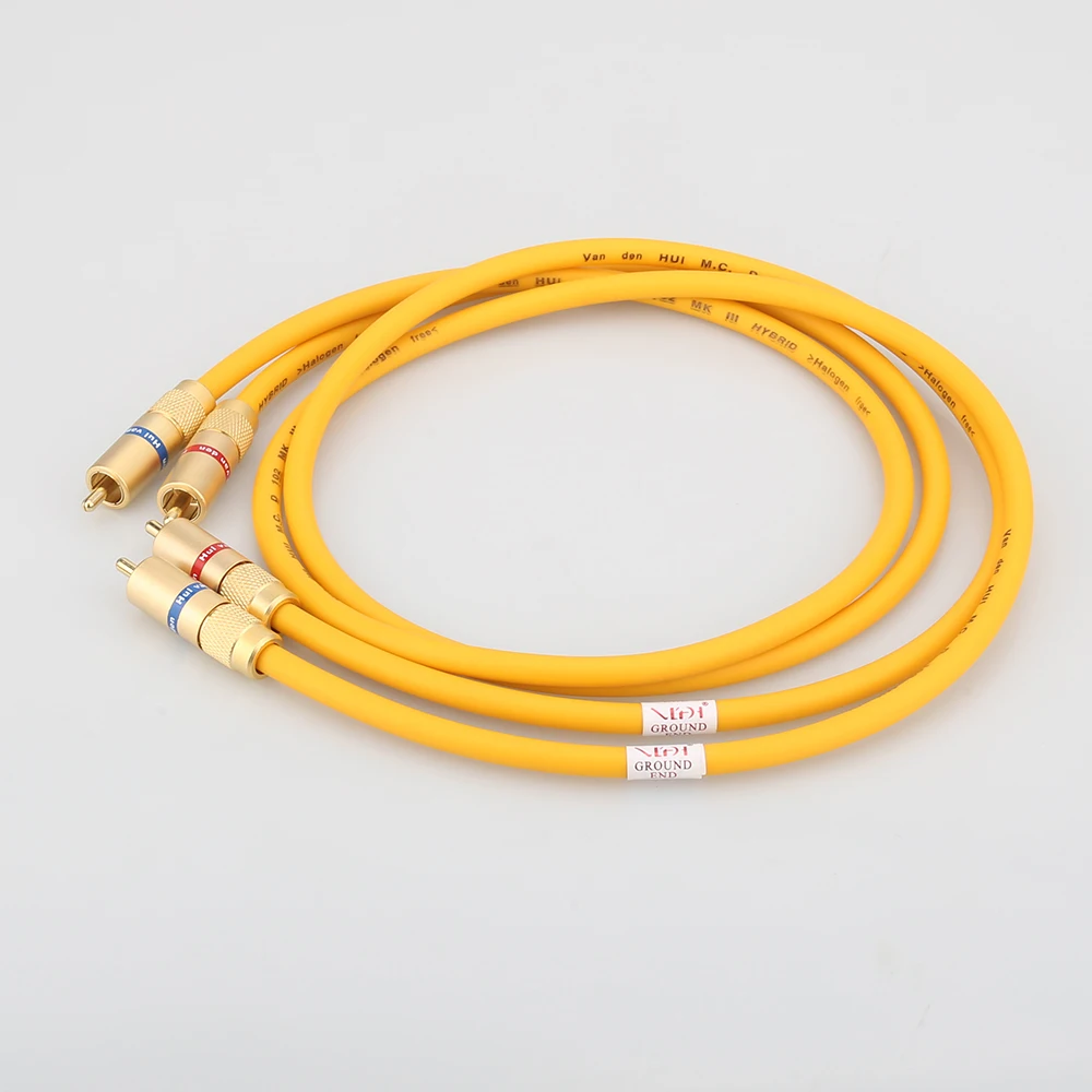 1 пара Van Den Hul D 102 III HYBRID (галогенные F) Hi Fi аудио кабель с позолоченным разъемом RCA к