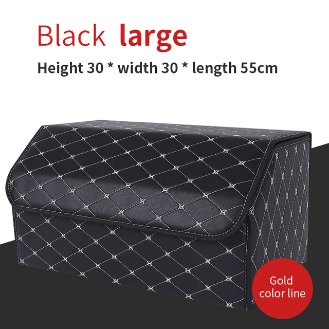 Trunk Organizer Storage Box Collapsible Back Seat Organizer Trunk Bag Tool Bag PU Leather Stowing Tidying Auto Accessories