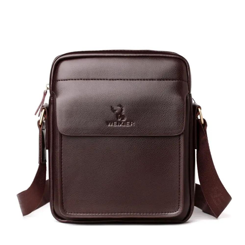 

Weysfor Vogue Leather Men's Crossbody Bag Vintage Cow Leather Vintage Man Messenger Bags Shoulder Bag for Male Casual Handbag