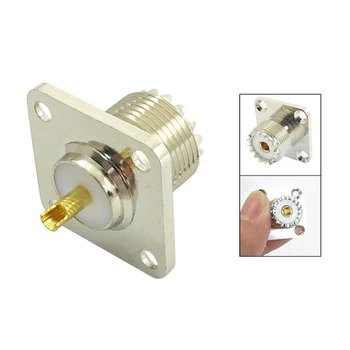 

New UHF SO-239 Female Jack Square Shape Solder Cup Coax Connector for Ham Radio