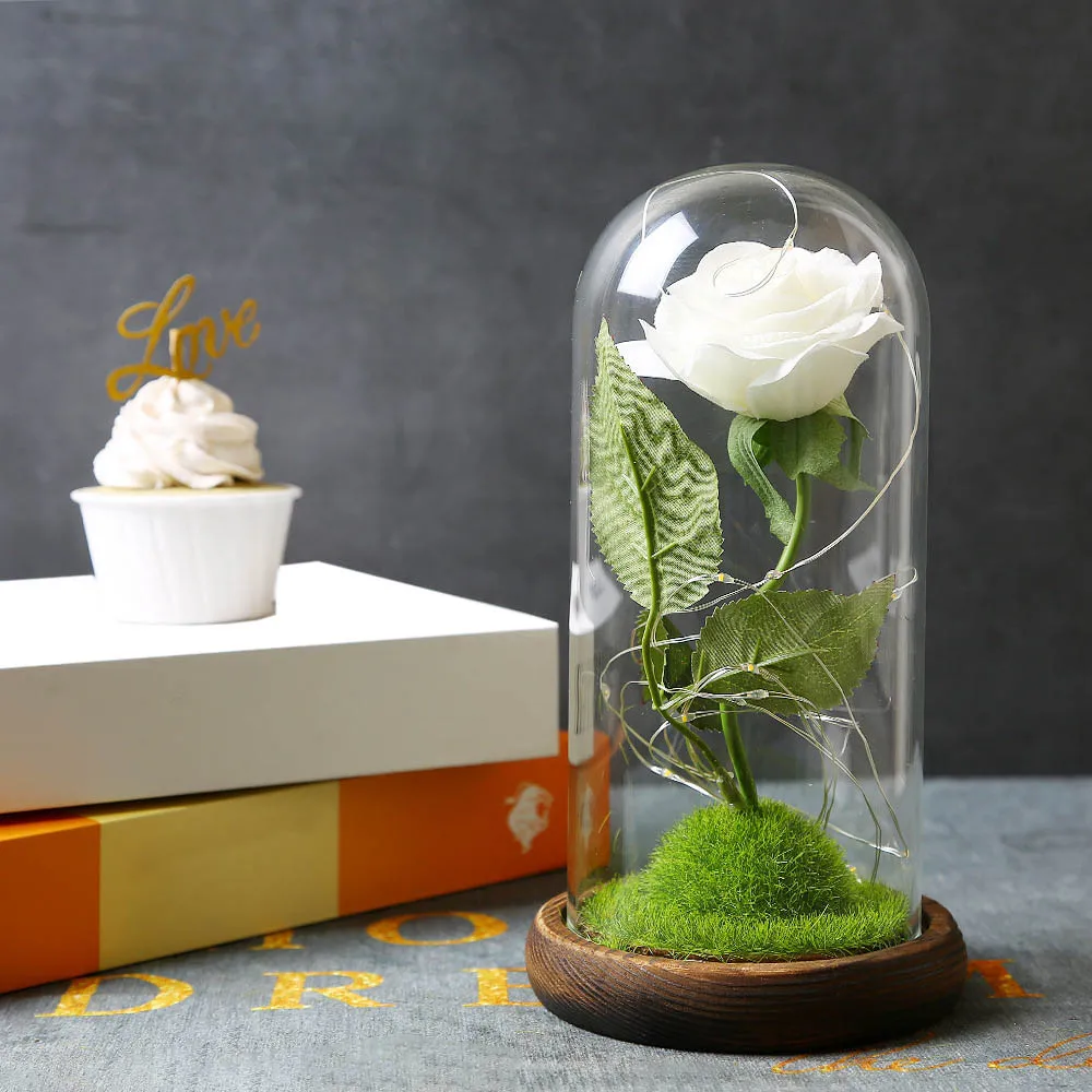 Имитация розы лампа бессмертная Роза красота и чудовище фонарь вечный цветок