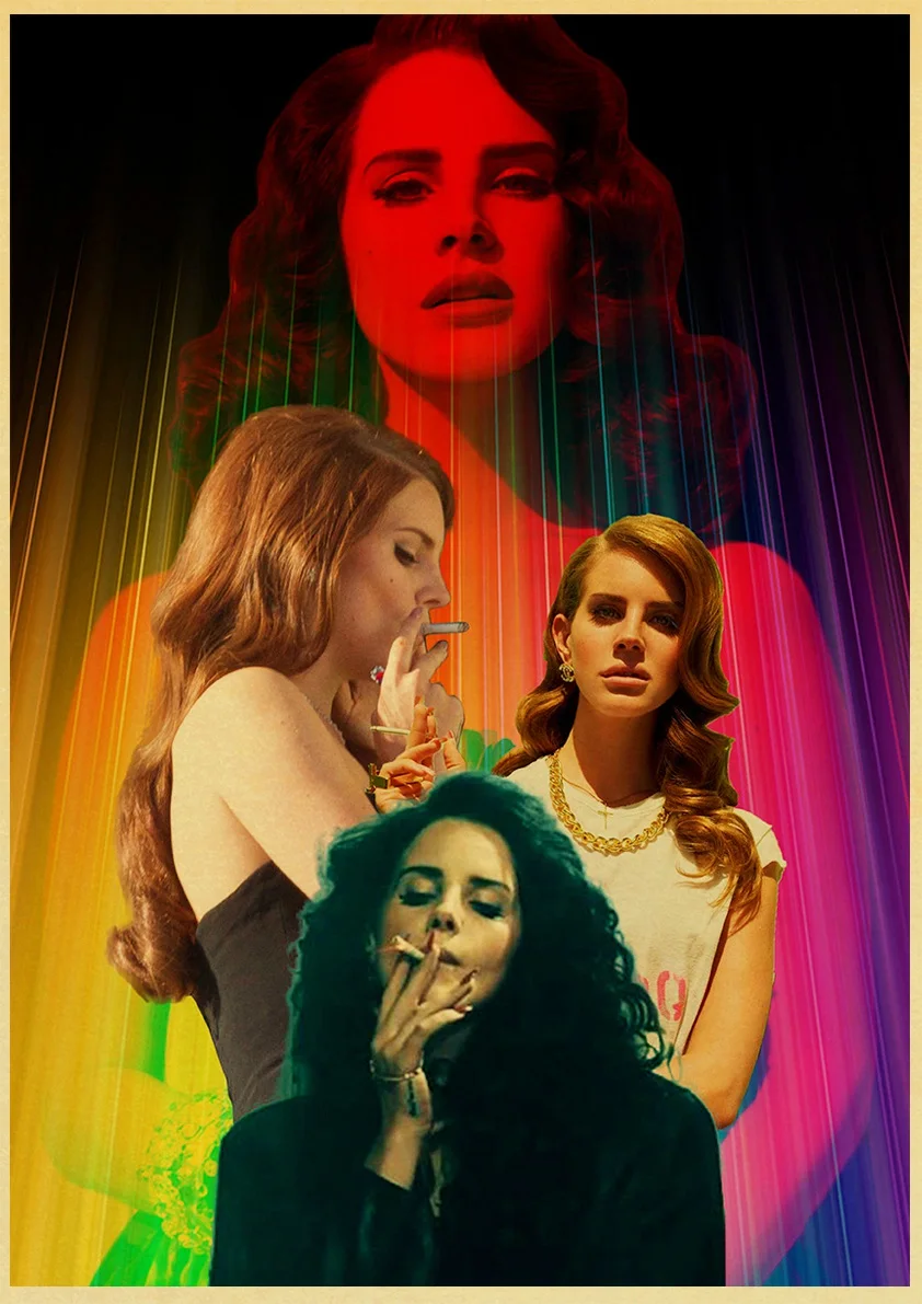 Lana Del Rey Pop Vintage Poster for Home Living Room Decor Ultraviolence Born To Die Posters and Prints Wall Art Painting