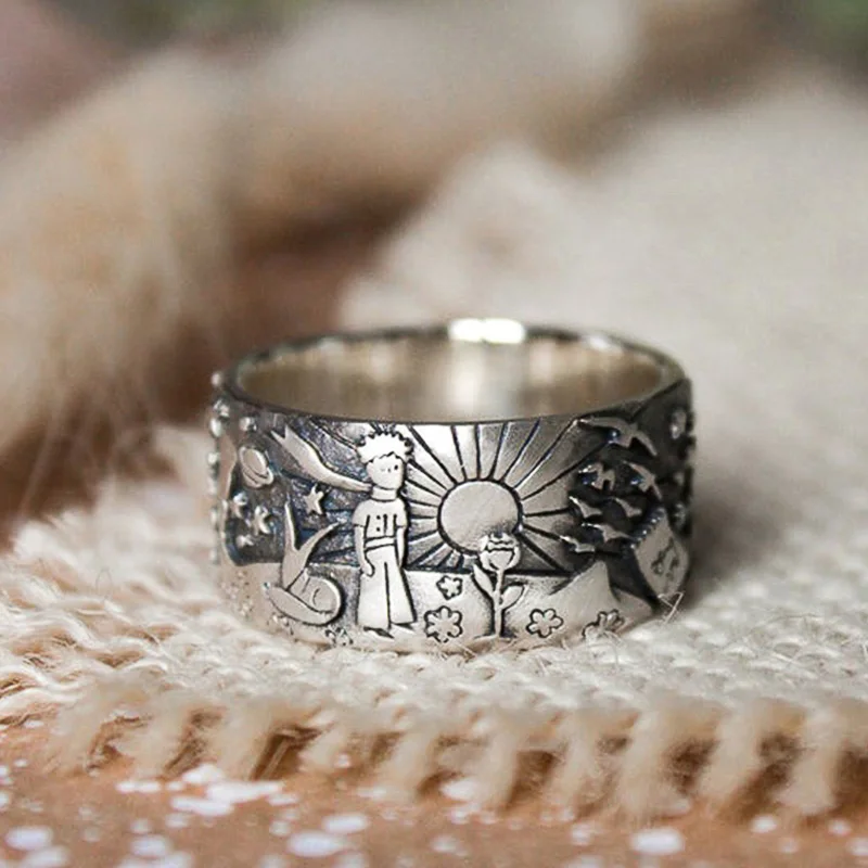 Finger Rings Handmade Carved Design Gifts Jewelry