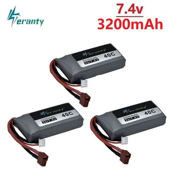 

Upgrade 3200mah For Wltoys 12428 12423 RC Four-wheel Off-road vehicle Car 2s 7.4v Lipo Battery Feiyue 03 Q39 RC Racing Car 3pcs