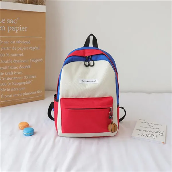 Yogodlns многоцветный женский рюкзак в консервативном стиле рюкзак Холщовый ноутбук школьная сумка на плечо для девочек большие дорожные рюкзаки - Цвет: White