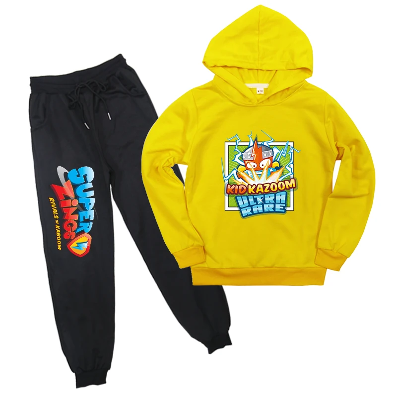 Hot Superzings Hoodie Children Sweatshirt Tracksuit Trousers Pants Super Zings Hoodie Clothing Boys Kids 2 Piece Set Suit Hoodie