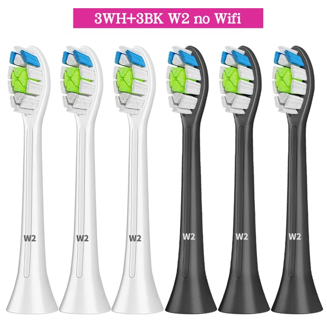 Apply to Philips Sonicare Toothbrush HX6250 HX6530 HX6730 HX6930 Electric Toothbrush Replacement Heads Bluetooth BrushHeads 3WH-3BK-W2-no Wifi