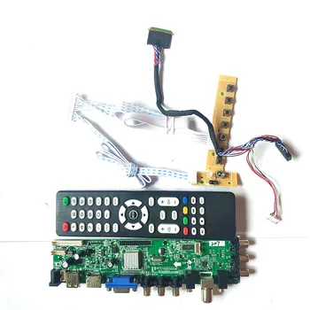 

Fit LP140WD2-TLD4/TLD3/TLD2/TLD1 3663 TV digital screen upgrade 40 pin LVDS AV HDMI VGA USB DVB 1600*900 LCD drive board DIY Kit