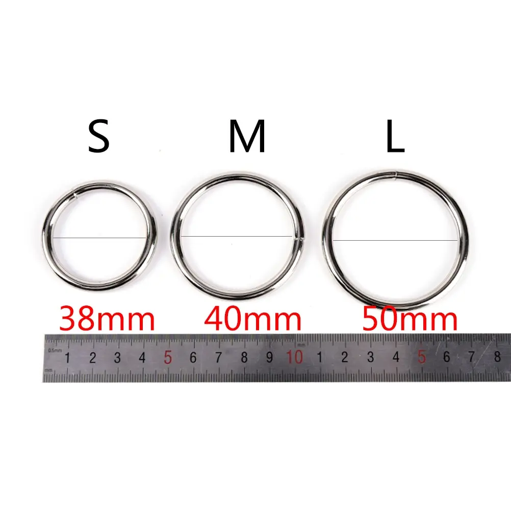 New 1PCS 38/40/50mm Male Aluminum Delay Ejaculation cock toys for men Erotic cockring Alloy metal penis ring Party Favors | Красота и