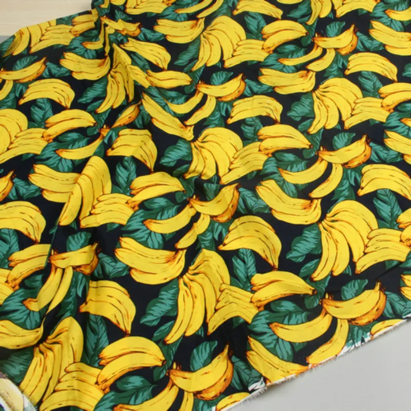 Напечатанный банан поплин хлопок ткань по метру для Ткань для шитья детская одежда материал