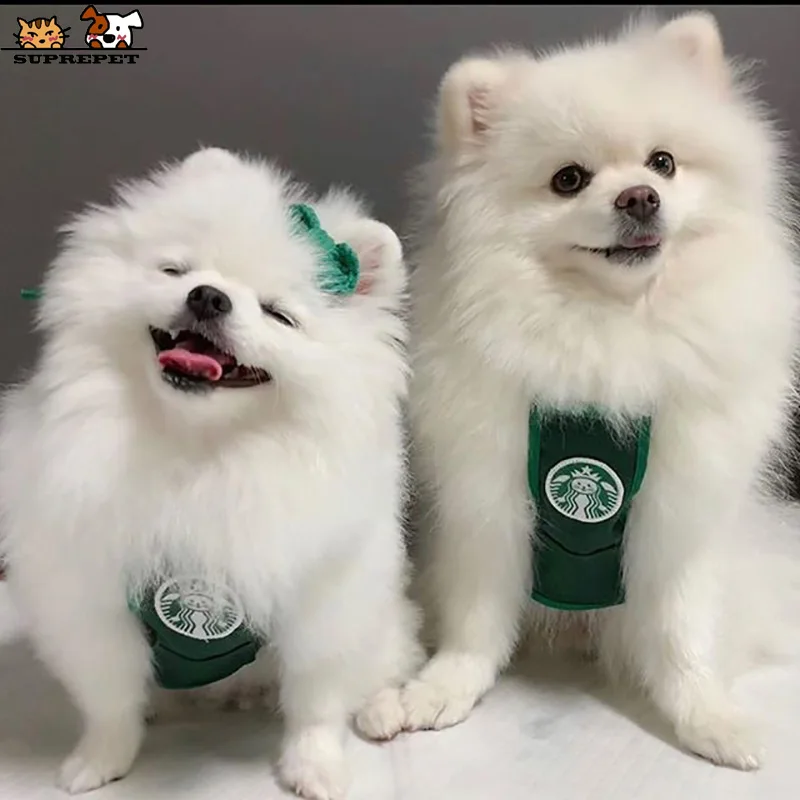 SUPREPET Кофейня Одежда для собак маленьких мультяшный Кот нагрудники Schnauzer Пудель