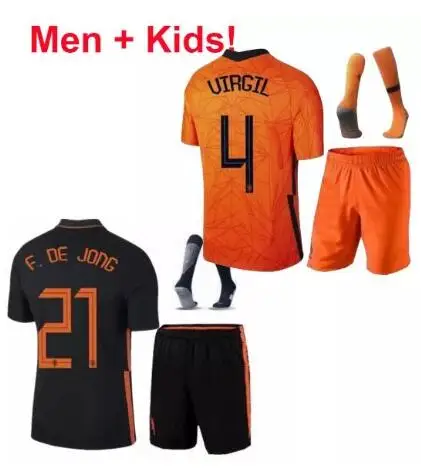 Camiseta holandesa para niños y hombres, jersey 2021 DE JONG, traingspak, Voetbal, shades, Chandal, VIRGIL, Ligt, fútbol, eq, novedad DE 2020