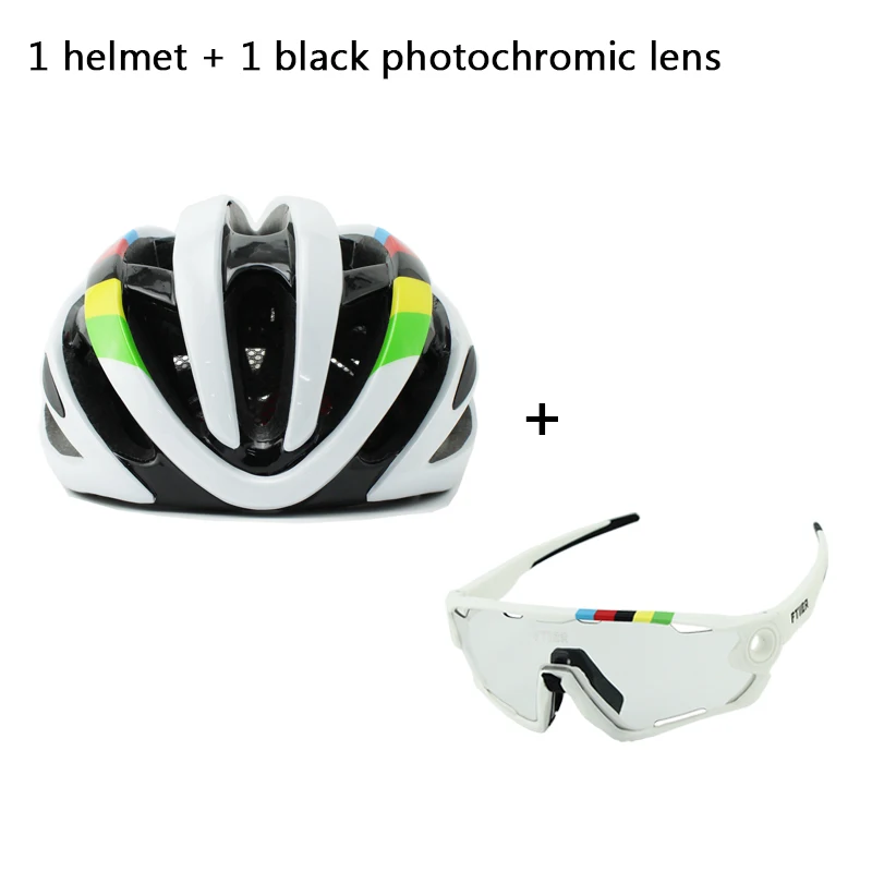 set 2 Стиль велосипедные очки с Helmetes фотохромные UV400 MTB велосипед езда TR90 спорт на открытом воздухе поляризованные очки - Цвет: set 2