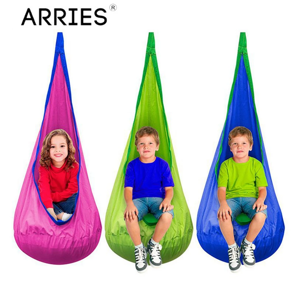 ARRIES Creative Kid Hammock Garden Furniture Pod Swings Chair Indoor Outdoor Hanging Seat Child Cocoon Swing Seat Patio Portable ARRIES Creative Kid Hammock Garden Furniture Pod Swings Chair Indoor Outdoor Hanging Seat Child Cocoon Swing Seat Patio Portable