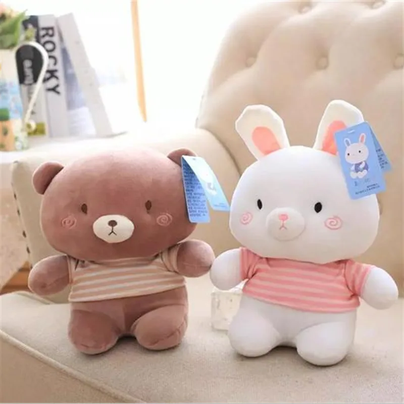 

New Style Software Lanbaiwanou Rabbit Baby Elephant Little Bear Plush Toys Comforter Toys for a Girlfriend of Gift