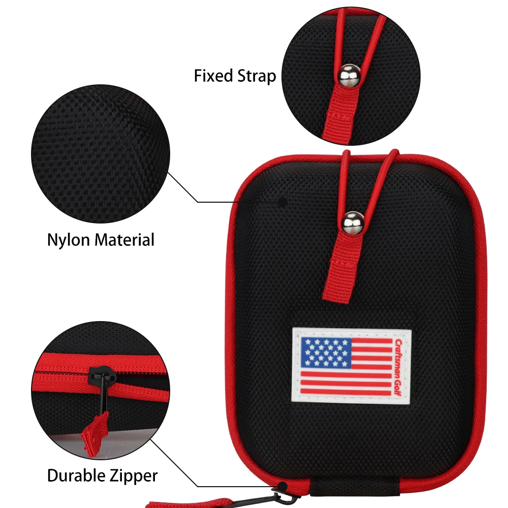 Golf Rangefinder Hard Case Cover with Carabiner Clip Compatible with Most Model