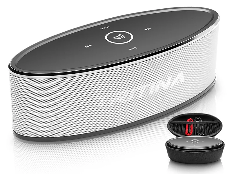TR-WSP01-SR Tritina стерео Bluetooth динамик портативный 16 Вт мощность беспроводной Звук, сенсорный управление с микрофоном, поддержка TF карты, AUX IN - Цвет: TR-WSP01-SR
