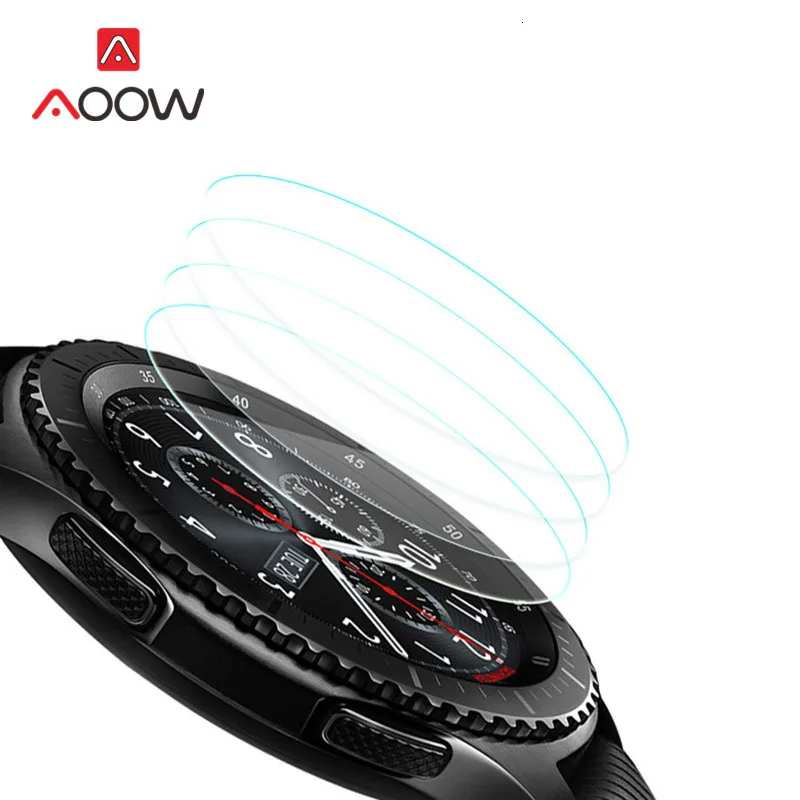 2 шт. пленка из закаленного стекла для samsung Galaxy Watch 42 мм 46 мм gear S2 S3 защита экрана против взрывов + набор для чистки