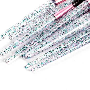 

Cosmetic Brush Package (10 Pieces) Crystal Transparent Makeup Tool Colorful Full Set Eye Brush