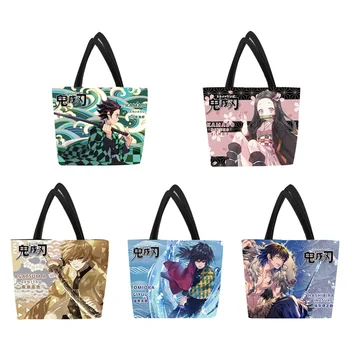 

Anime Demon Slayer Kimetsu No Yaiba Animation Canvas Shoulder Bag Anime Canvas Bag Kamado Nezuko Kamado Tanjirou Bag