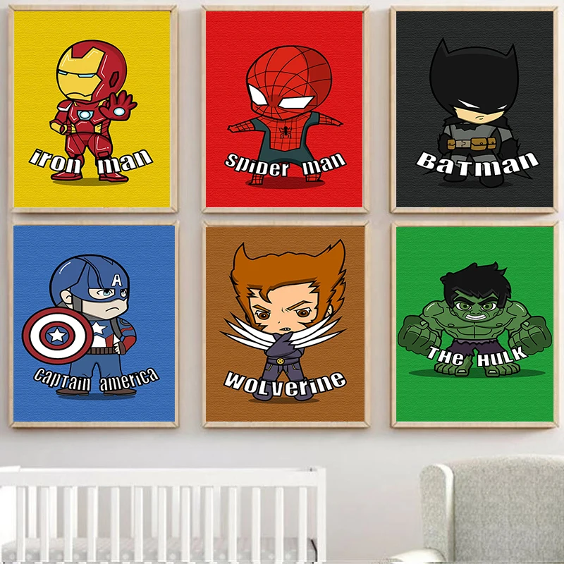 Spiderman Iron Man Captain America Diamond Embroidery 5D DIY Painting Mosaic Cross Stitch Kits Home Decor | Дом и сад
