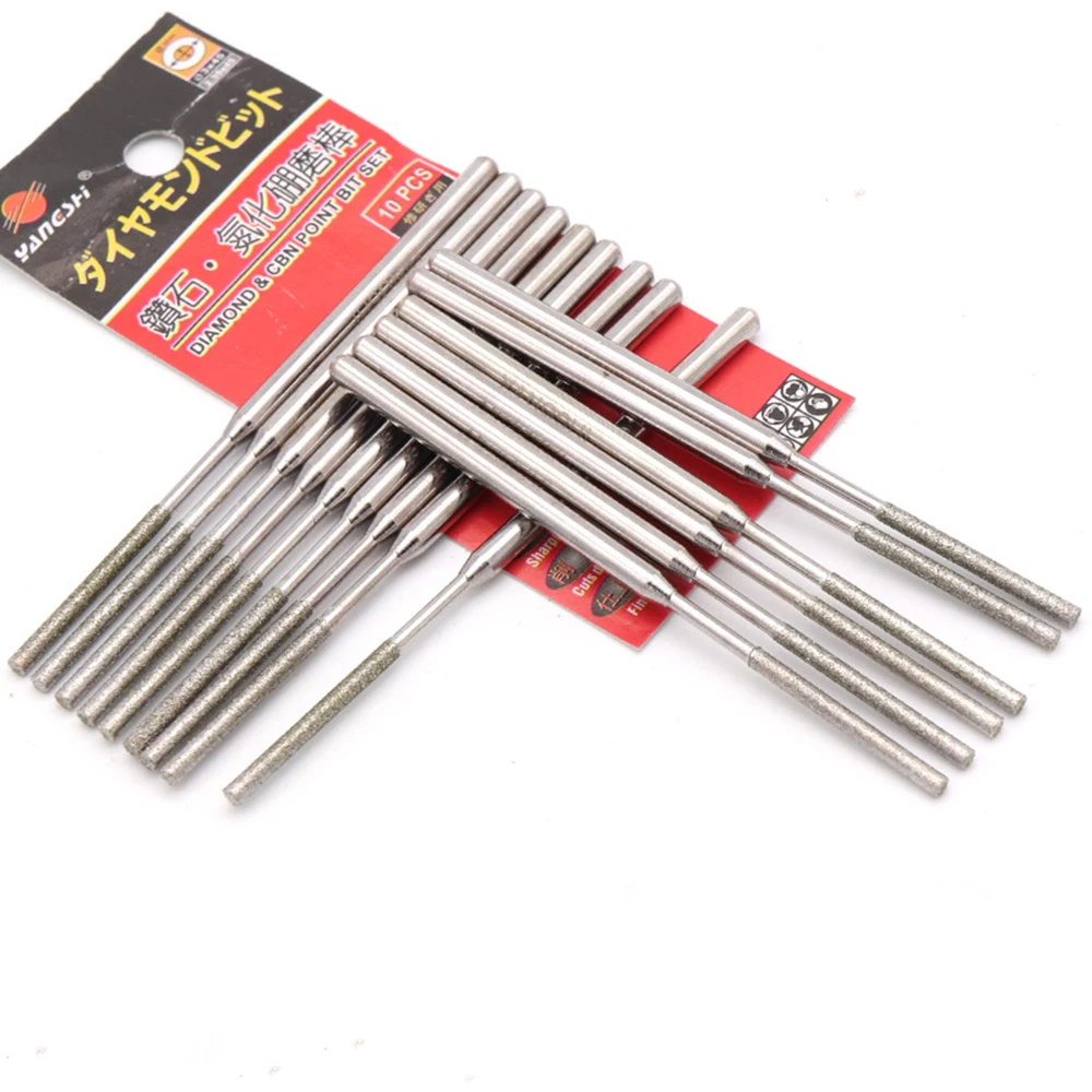 1/5pcs 1.5 8mm Diamond & CBN Burr Extra Long Grinding Drill Bit for