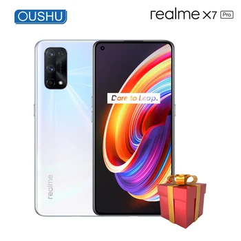 Перейти на Алиэкспресс и купить Новейший realme x7 Pro Двойной режим 5G 4500 мАч 65 Вт SmartVOOC 6,55 ''AMOLED 120 Гц частота обновления мобильного телефона NFC 64MP Quad Android