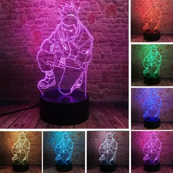 

Naruto Action Figure Toys Nara Shikamaru Zabuza Haku Kakashi Sasuke Naruto Sakura 7 Colors Change Night Light Lampen Room Decor
