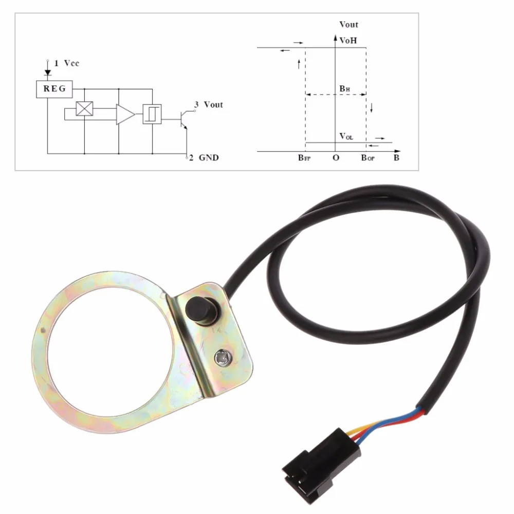 BOBEINI Pulse Vehicle Power Assist Sensor E-Bike Lithium Battery Electric Bicycle Booster Standard 12 Magnetic 90cm Line Length