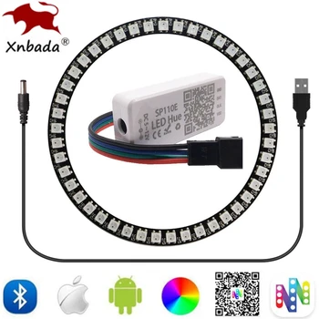 WS2812B 8/16/24/35/45led 픽셀 SP110E 컨트롤러 키트 Gyverlamp RGB 링 Individul AddressabIe WS2812 IC BuiIt-in 조명 DC5V