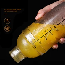 ПК смолы 700 мл бармен шейкер чашка с шкалой устойчив к борцовке винный горшок молоко чайник шейкер чашка