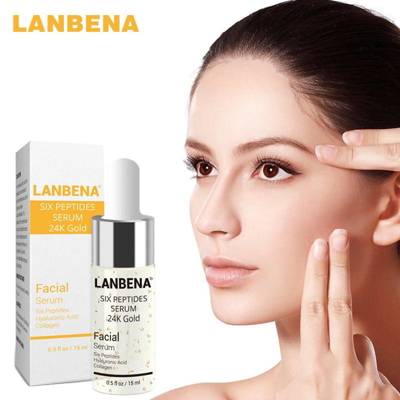 

LANBENA Pure 24K Gold Serum Hyaluronic Acid Collagen Essence Whitening Moisturizing Anti Aging Day Cream Anti Wrinkle Face Care