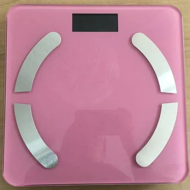 50 Весы для веса тела Smart Fat Digital восемь черный цвет баланс подключения e Bluetooth SE45001 - Цвет: Розовый
