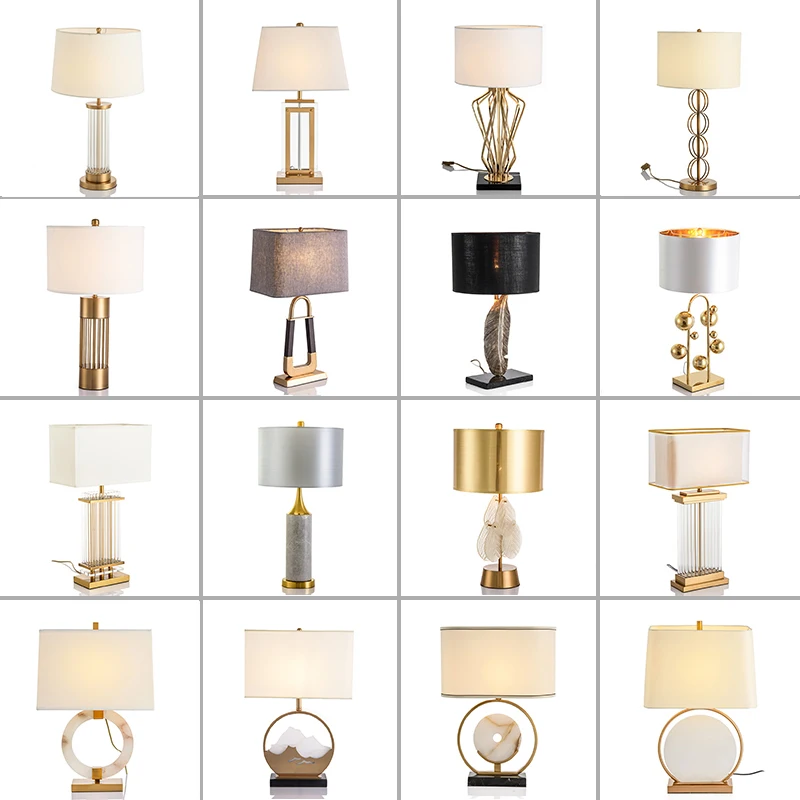 

A Room Desk Lamp Sofa Tea Table Lamp Model House Bedroom Bedside Lamp Continuous System Chinese Style Cloud Stone Table Lamp