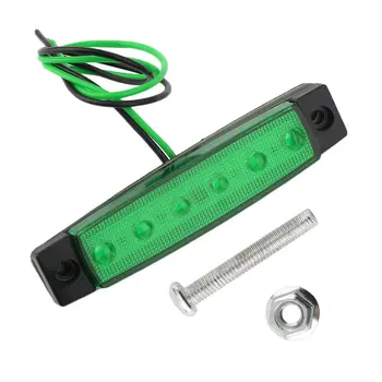 

Green 6-Led Gap Side Mark Trailer Light Waterproof Seal 12V Car Side Light Pickup Light Width Lamp Car Accessories