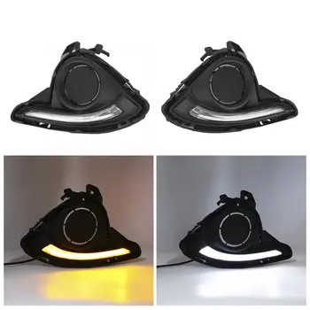 

2PCS Car LED Turn Signal Lamp Daytime Running Light Fit for Mazda 2 Demio 2015-2017 Bulbs for cars Car-Styling