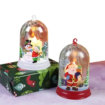 

Christmas LED Candle Lantern Snowman Night Light New Year Home Ornament Party Table Decoration Kid Gift