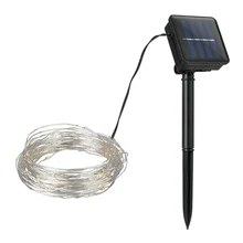 100 шт одиночный Солнечный светодиодный медная гирлянда 8 функция Рождество Сад газон свет вечерние Крытый Открытый украшения дома