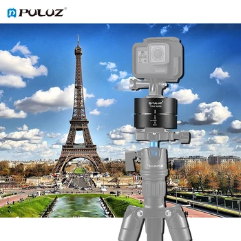 

PULUZ Camra Time lapse 360 Panoramic Panning Rotation 120 Minutes For Gopro Stabilizer Tripod Head 1/4 screw Adapter Timelapse