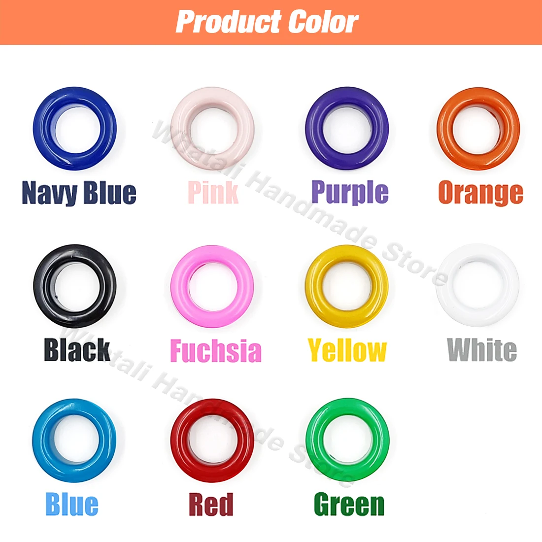 Mixed 11 Colors Hole Metal Eyelets 100pcs For DIY Leathercraft Scrapbooking Shoes Belt Cap Bag Tags Clothes Accessories Fashion eyelet grommet ring eyelet grommet ring kit grommet eyelet kit screw back eyelets metal eyelet buttons